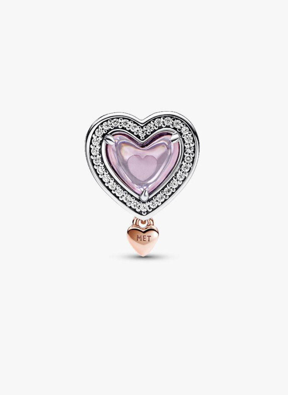 Charm Corazón Radiante Rosa