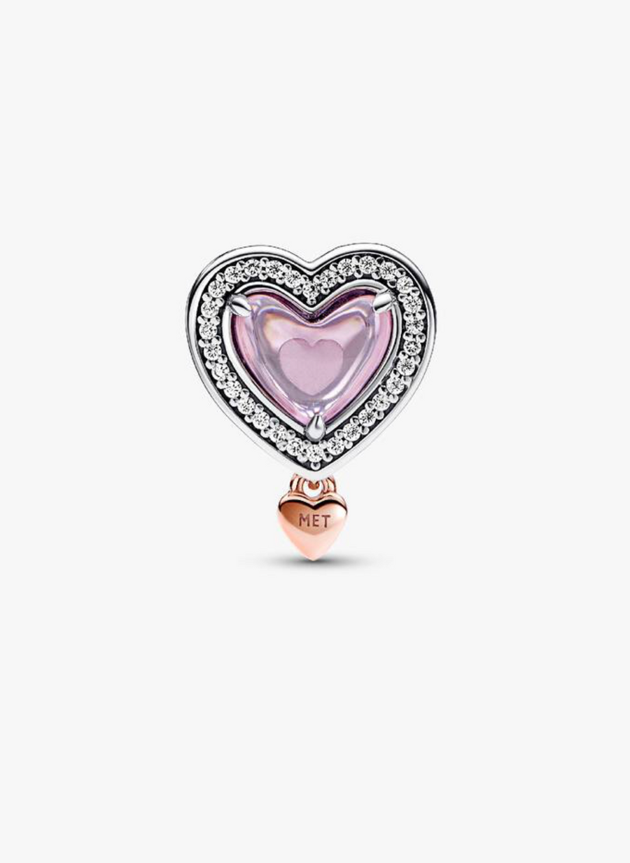 Charm Corazón Radiante Rosa