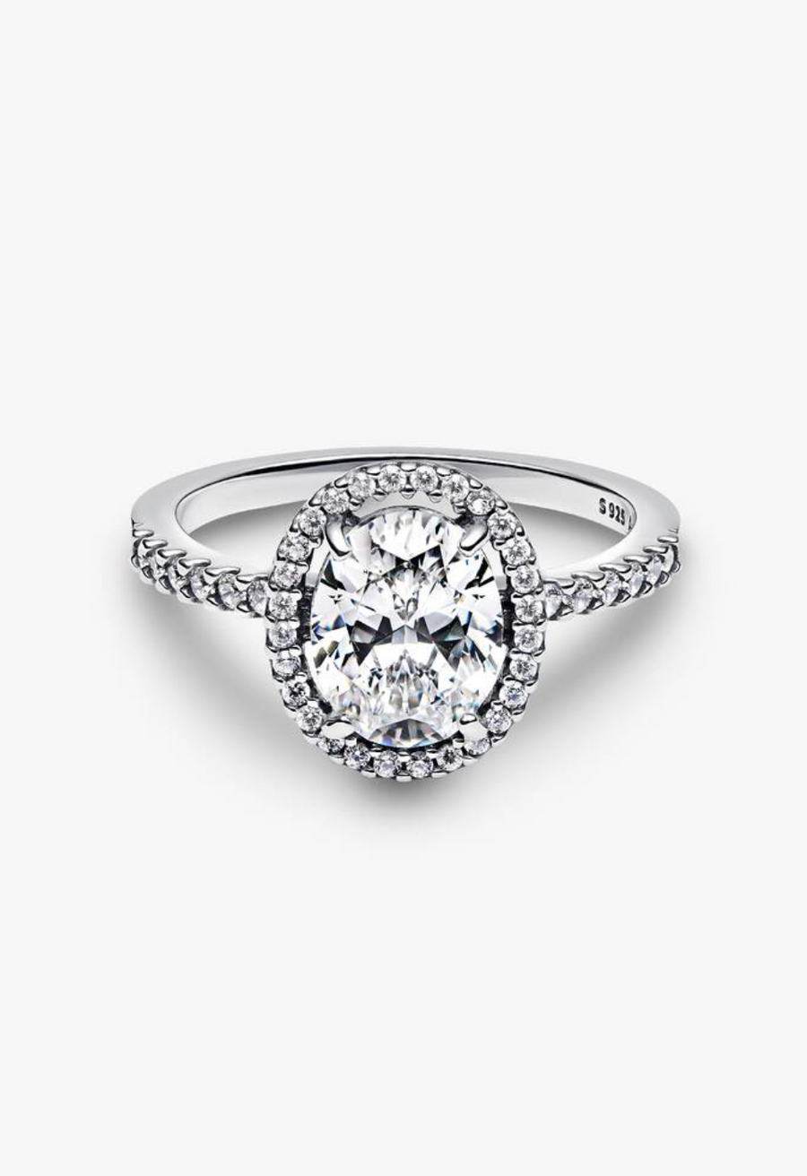 Anillo Solitario con Halo