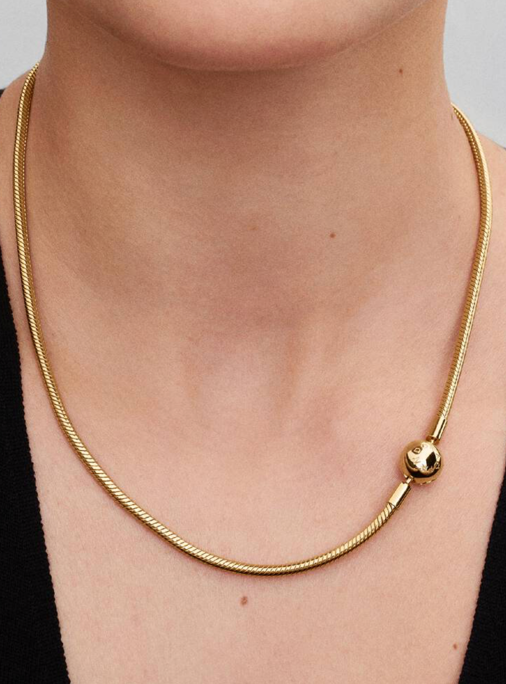Collar de Cadena Snake (Tono Champán)