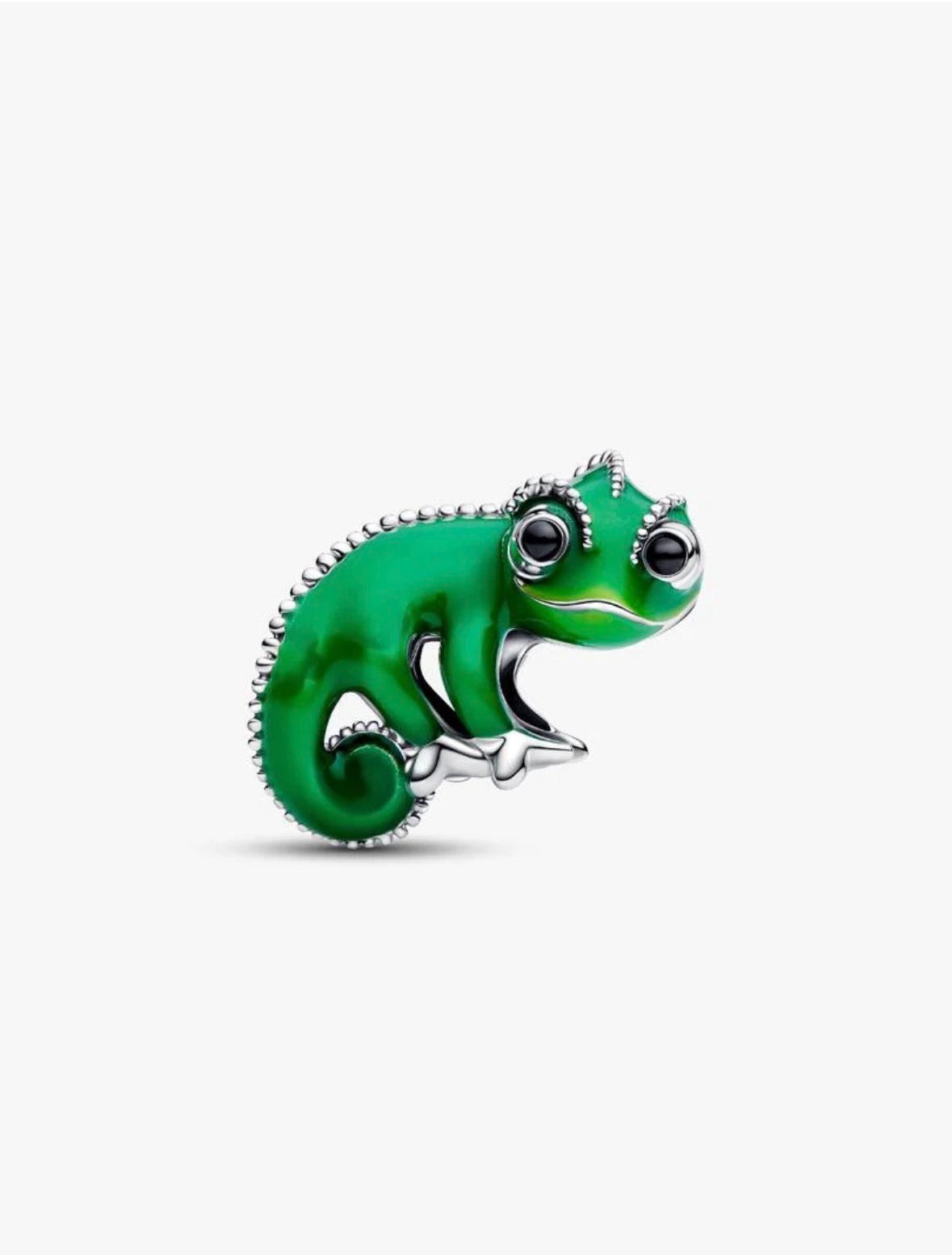 Charm de plata de Pascal el camaleón verde — Bellea