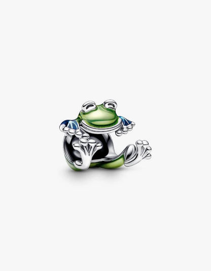 Charm de plata de rana verde — Bellea