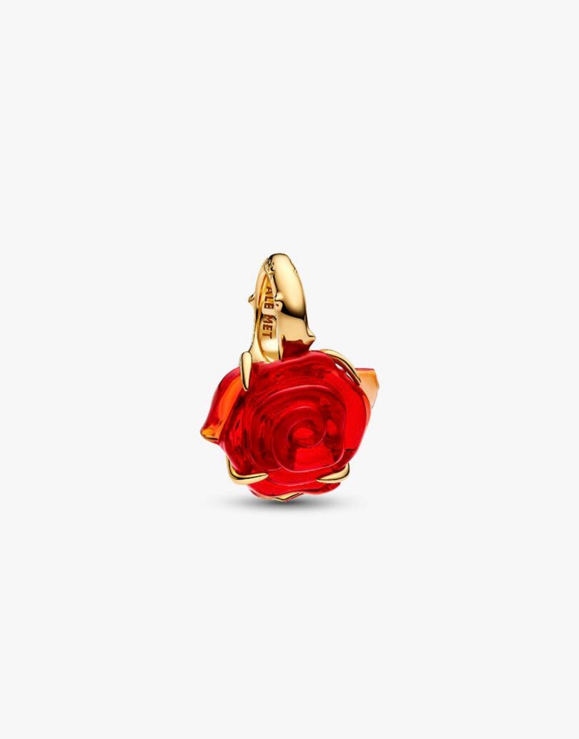Charm de plata en forma de rosa roja — colección Día de la Madre de Bellea