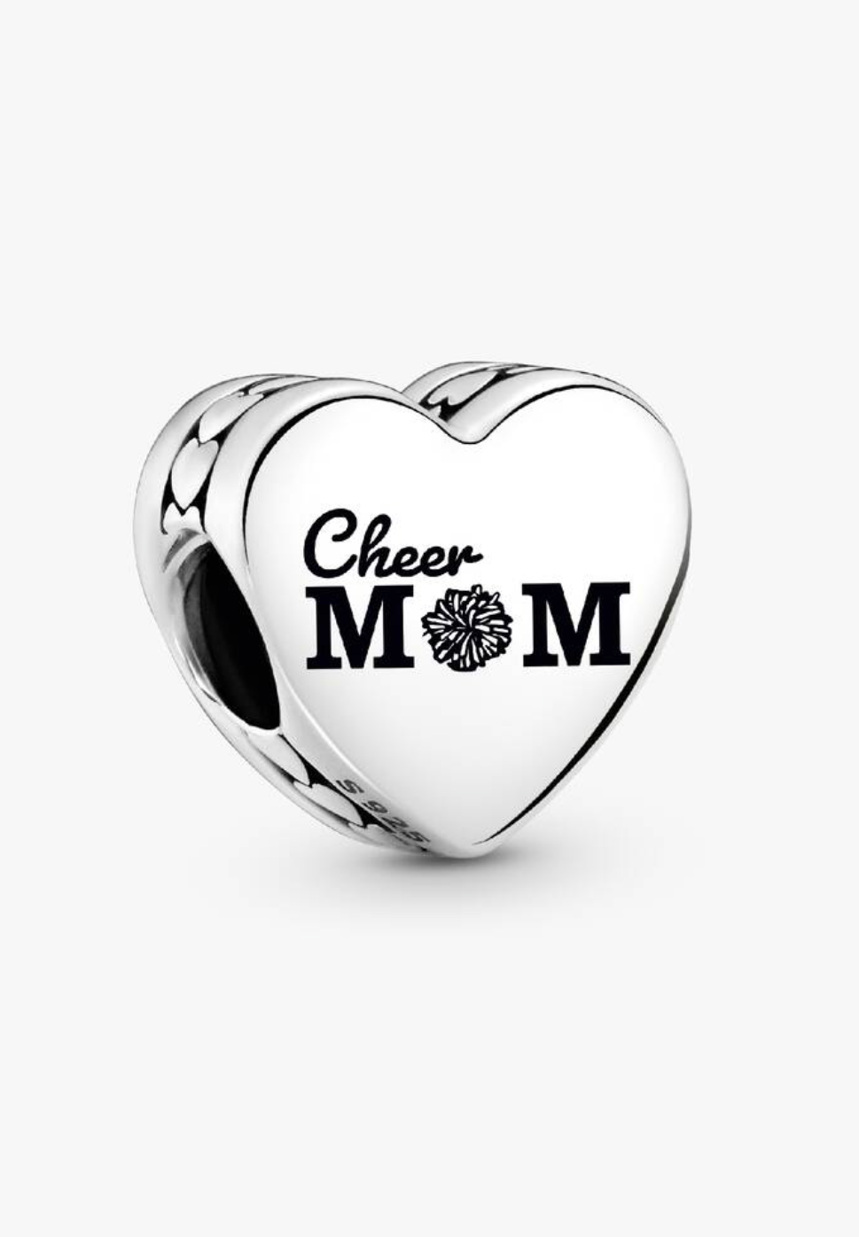 Charm de plata de corazón con mensaje para mamá — colección Día de la Madre de Bellea