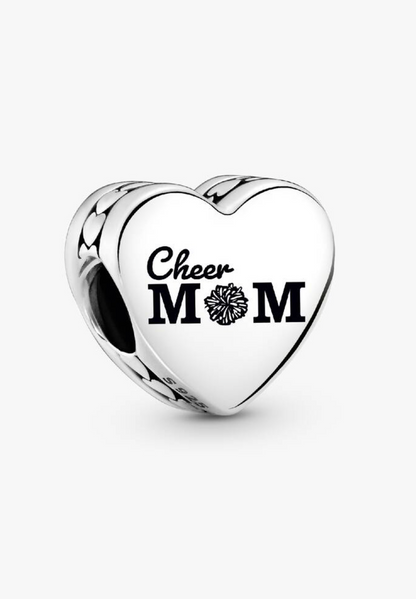 Charm de plata de corazón con mensaje para mamá — colección Día de la Madre de Bellea