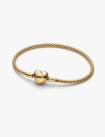 Pulsera de plata con broche en forma de corazón — colección Día de la Madre de Bellea