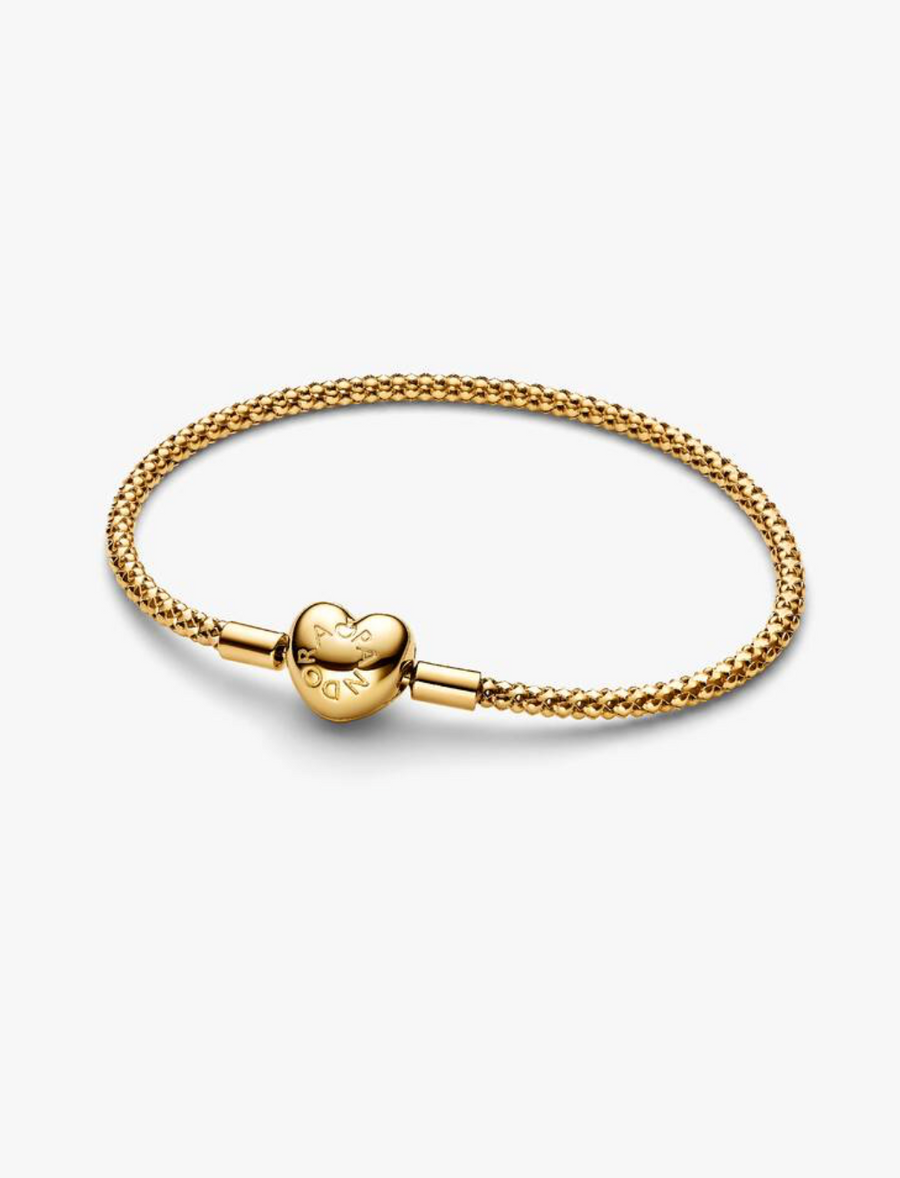 Pulsera de plata con broche en forma de corazón — colección Día de la Madre de Bellea