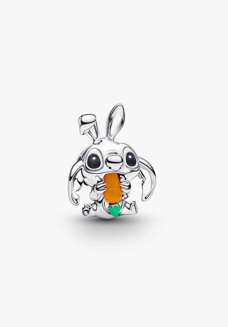 Charm de plata de Stitch sosteniendo una paleta helada — colección Lilo & Stitch de Bellea