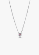 Collar con Colgante de Corazón Rojo