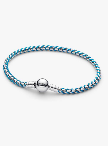 Pulsera trenzada en tono turquesa — Bellea