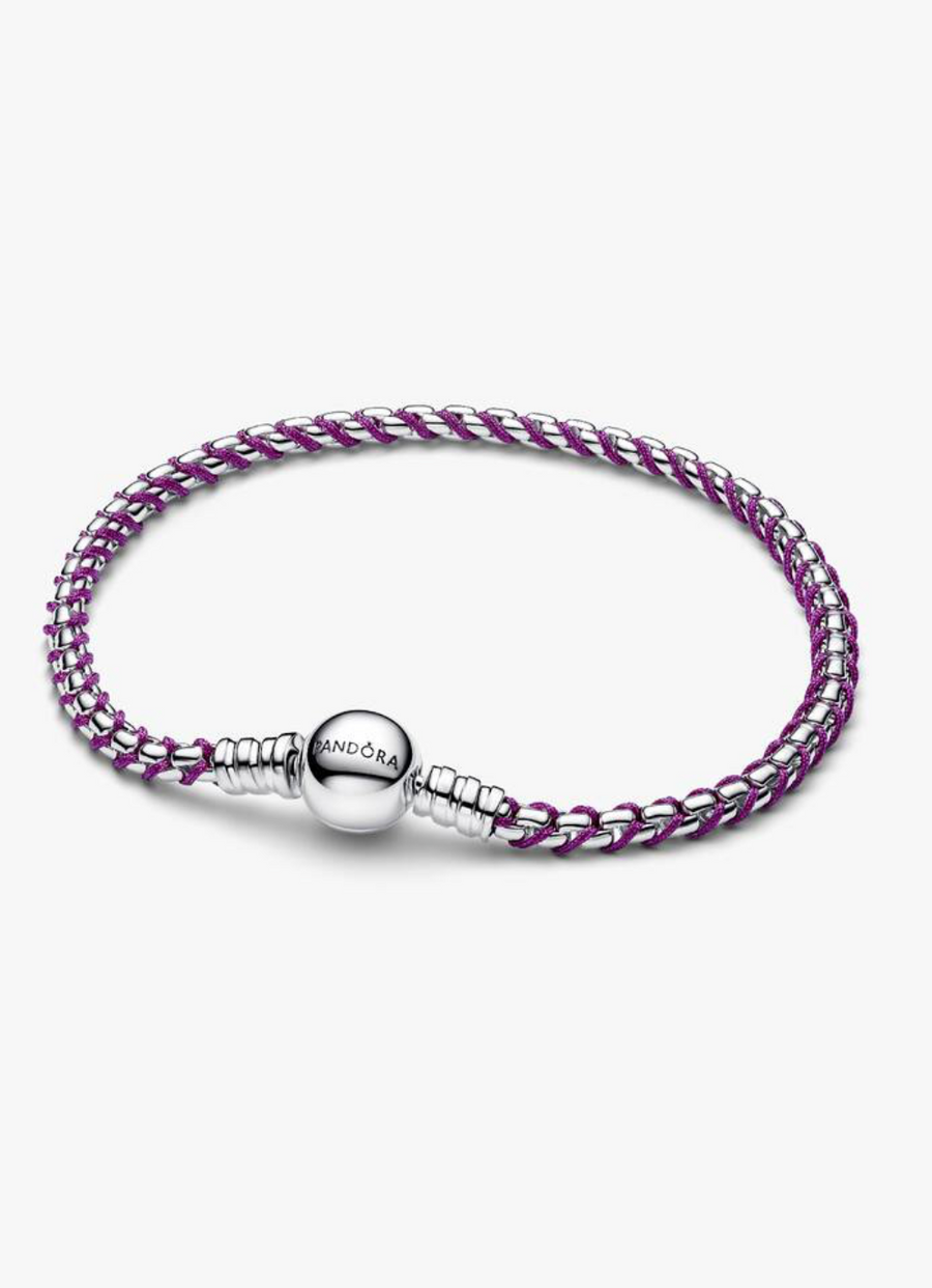 Pulsera trenzada en tono morado — Bellea