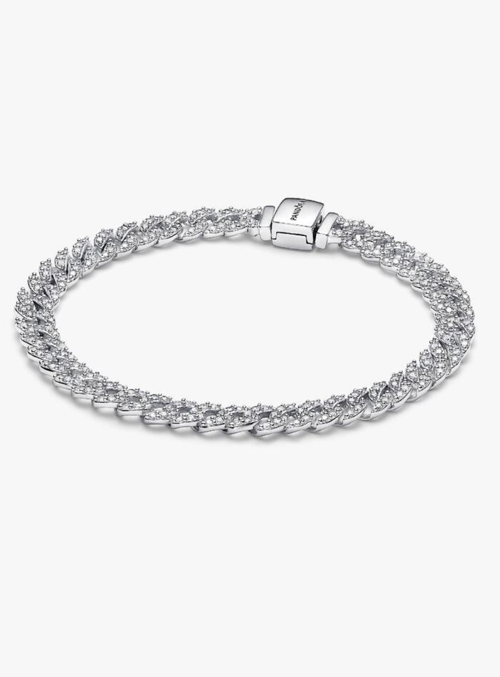 Pulsera tenis de plata con cristales — Bellea