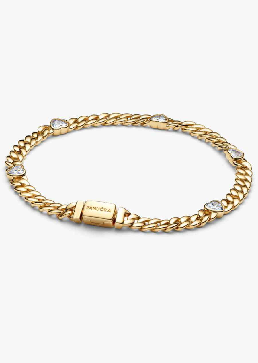 Pulsera de plata con estaciones de cristal — Bellea
