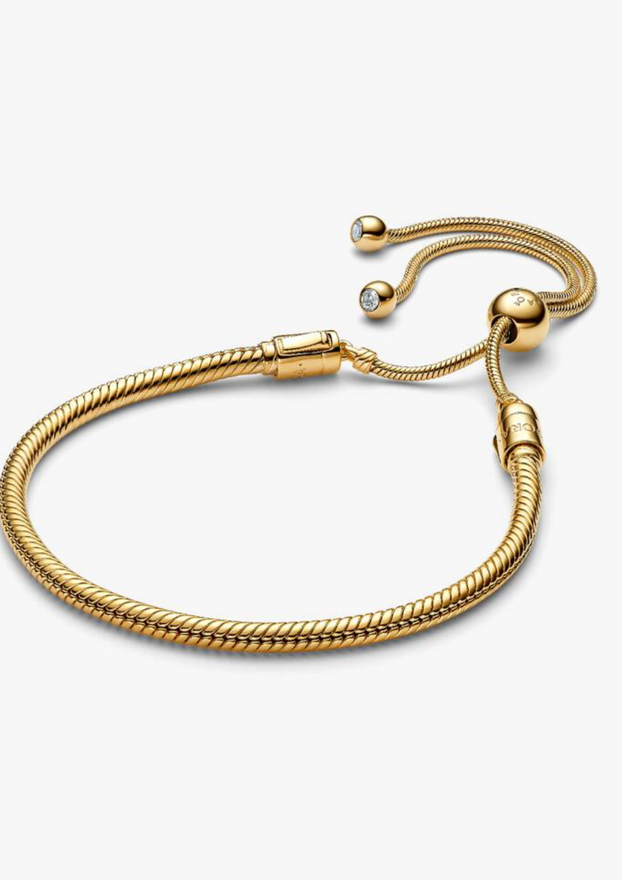 Pulsera de plata con cierre deslizante ajustable — Bellea