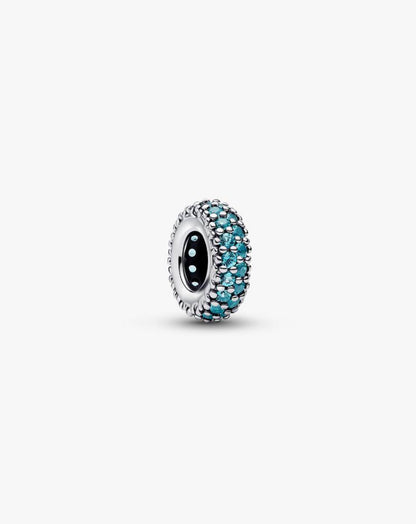 Charm separador de plata con pavé turquesa — colección Summer de Bellea