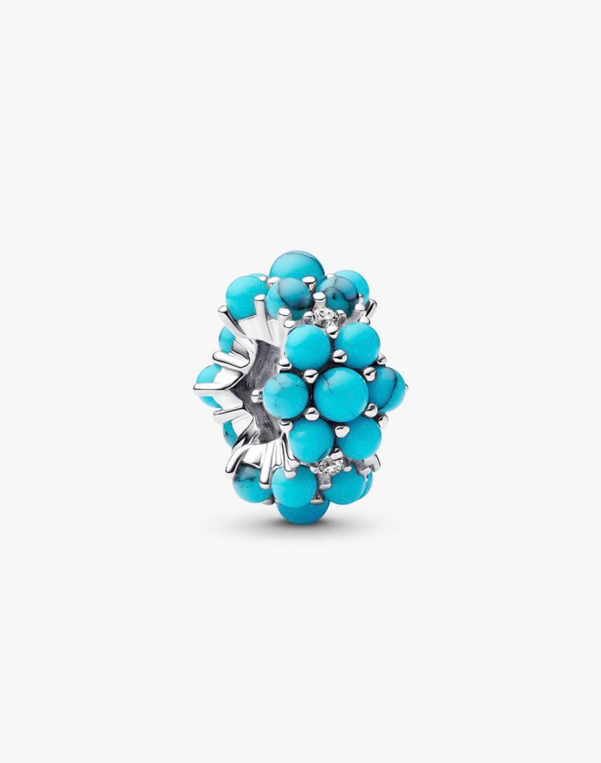 Charm de plata con racimo de piedras turquesa — colección Summer de Bellea