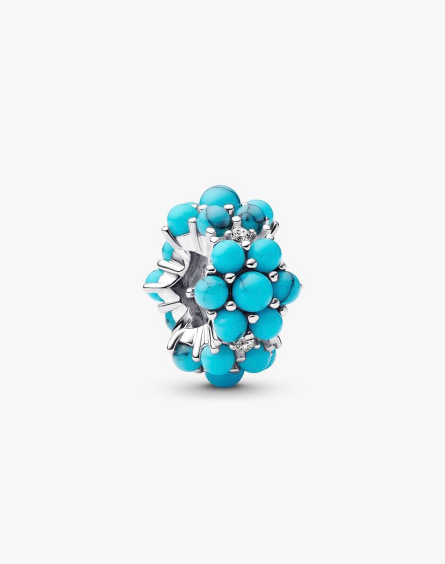 Charm de plata con racimo de piedras turquesa — colección Summer de Bellea