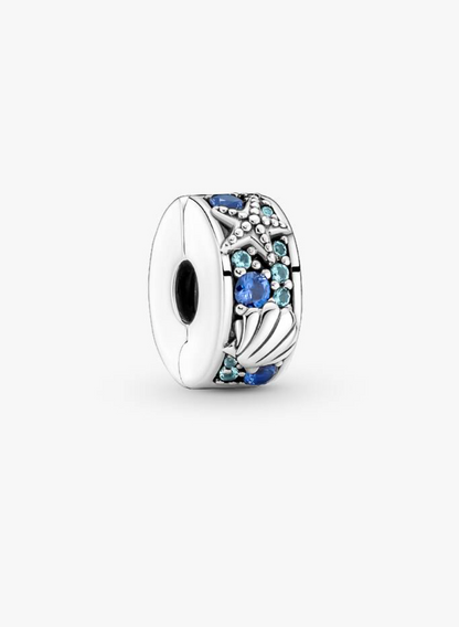 Clip de plata con pavé azul — colección Summer de Bellea