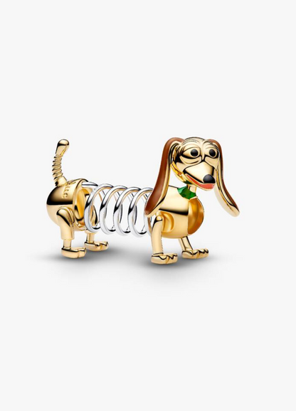 Charm de plata de perrito resorte Slinky — colección Toy Story de Bellea