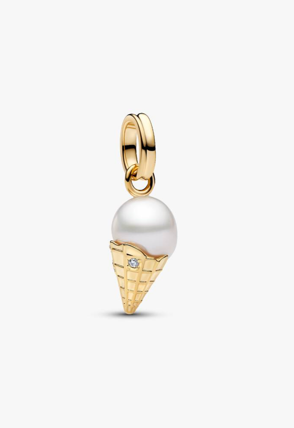 Charm colgante de cono de helado con perla — colección Wonders de Bellea