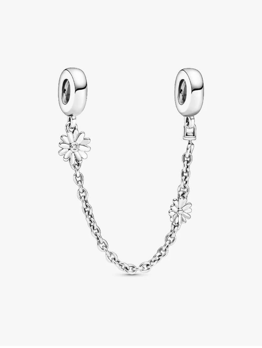 Clip de seguridad de plata con margaritas — Bellea